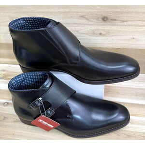 Stacy Adams Double Monk Strap Boot Men's 7M (Black)